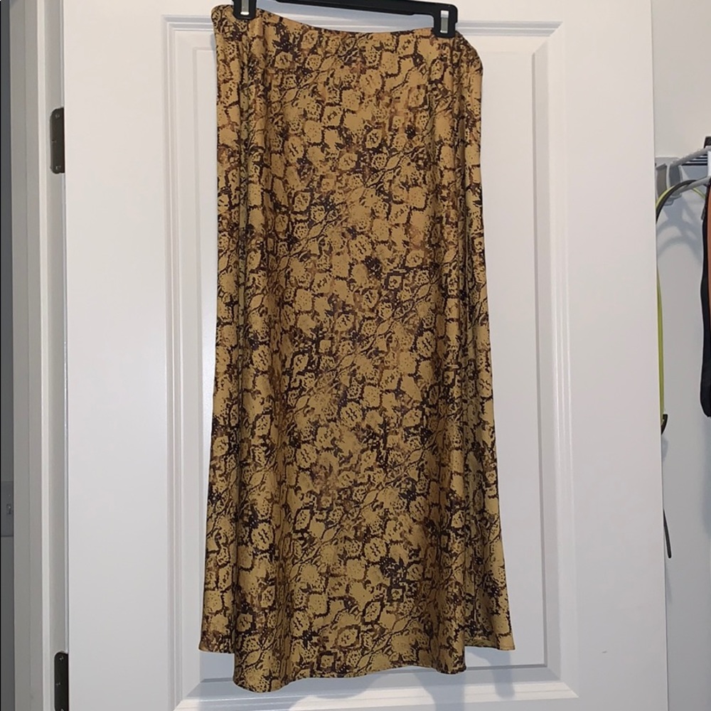 Anthropologie midi snake print skirt